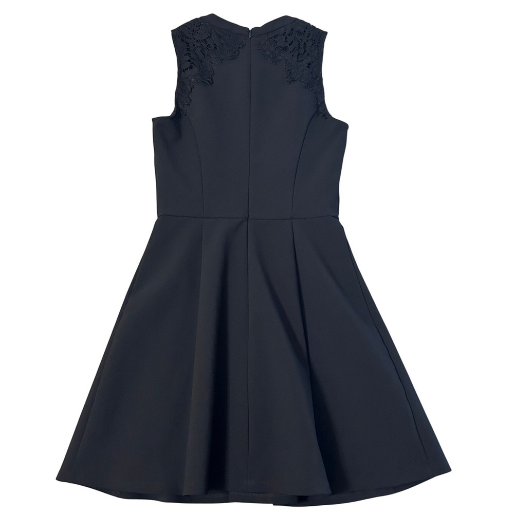 Madewell Dress Womens 0 Black Lace Shoulder Fit and Flare Skater Sleeveless - Picture 3 of 11